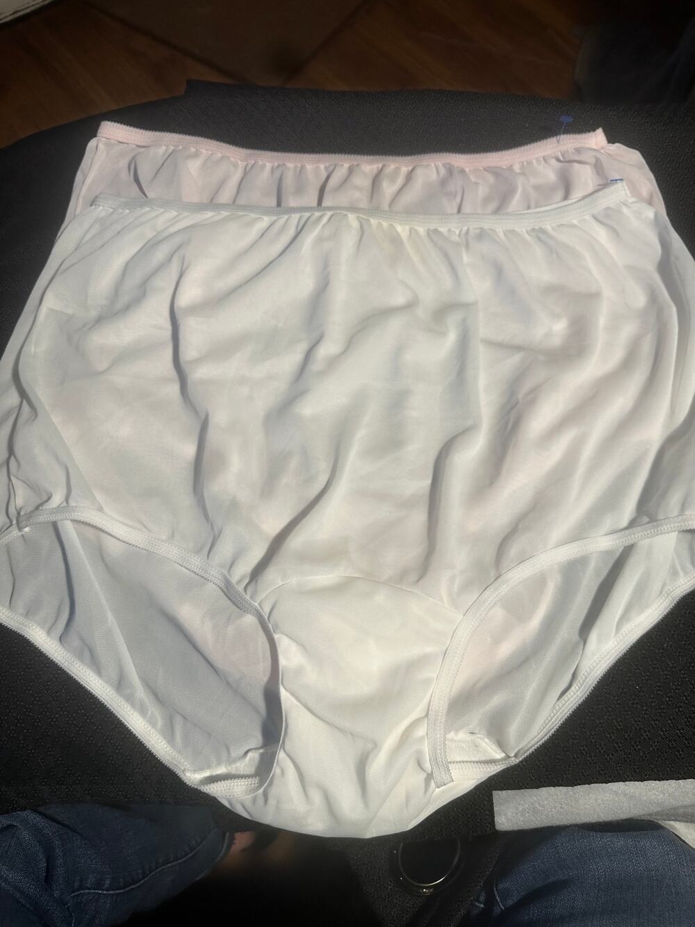 NEW Catherine’s nylon full brief panties white and pink size 12